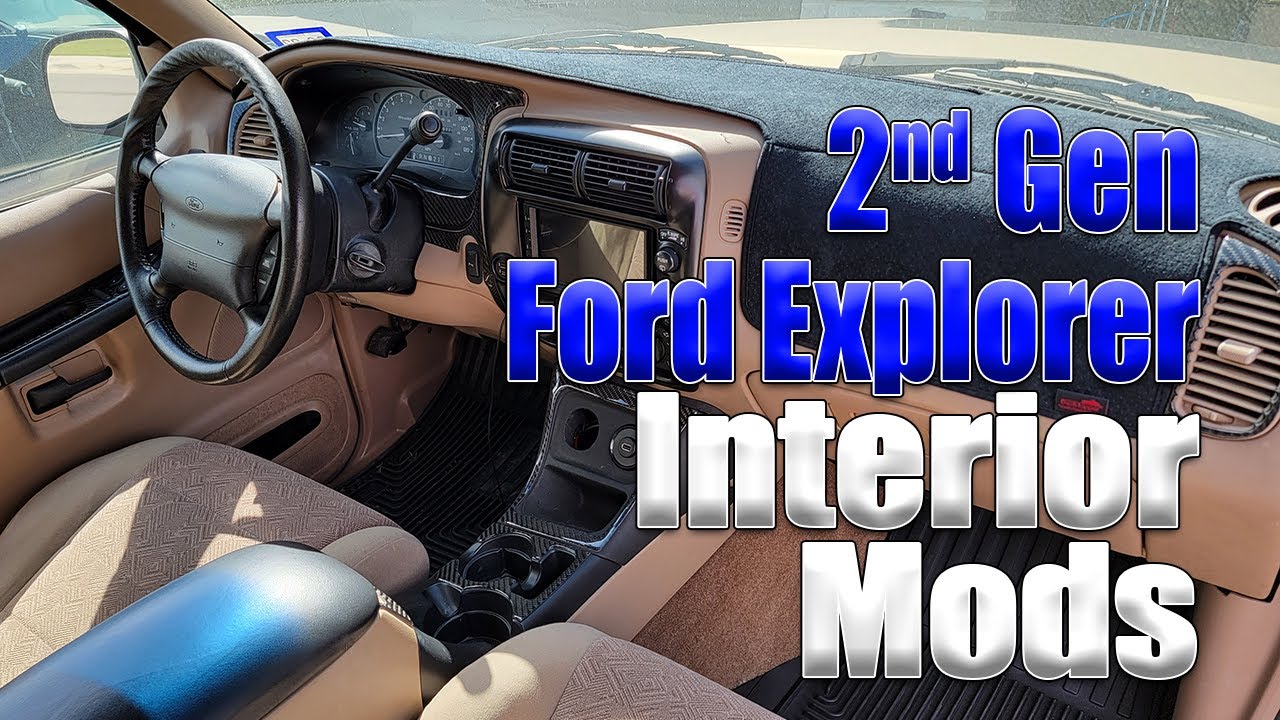 95 - 01 Ford Explorer Interior Mods... Carbon Fiber Overlays, Double Din Radio, & More!
