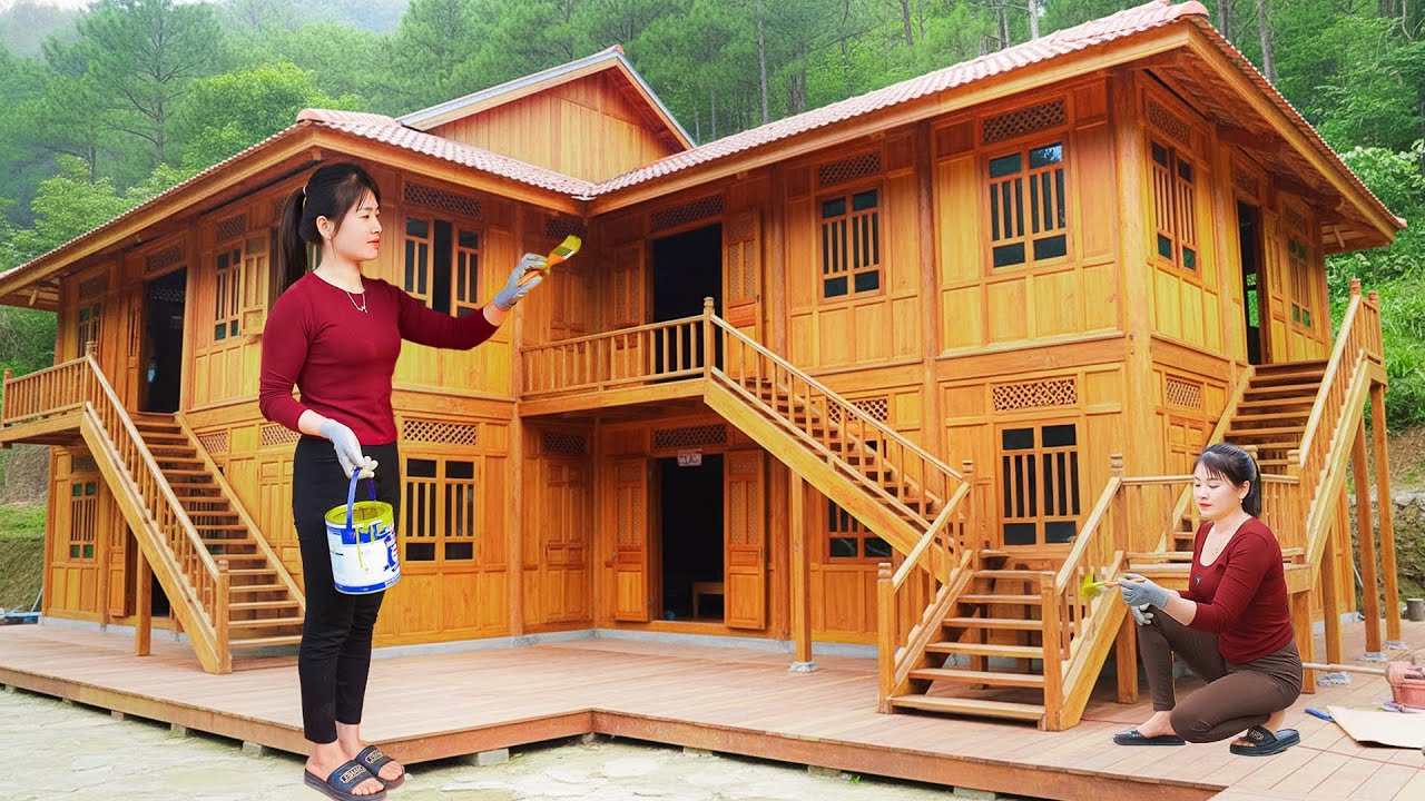 73-Hour DIY Log Cabin: Polish & Spray Paint Wooden House Like a Pro