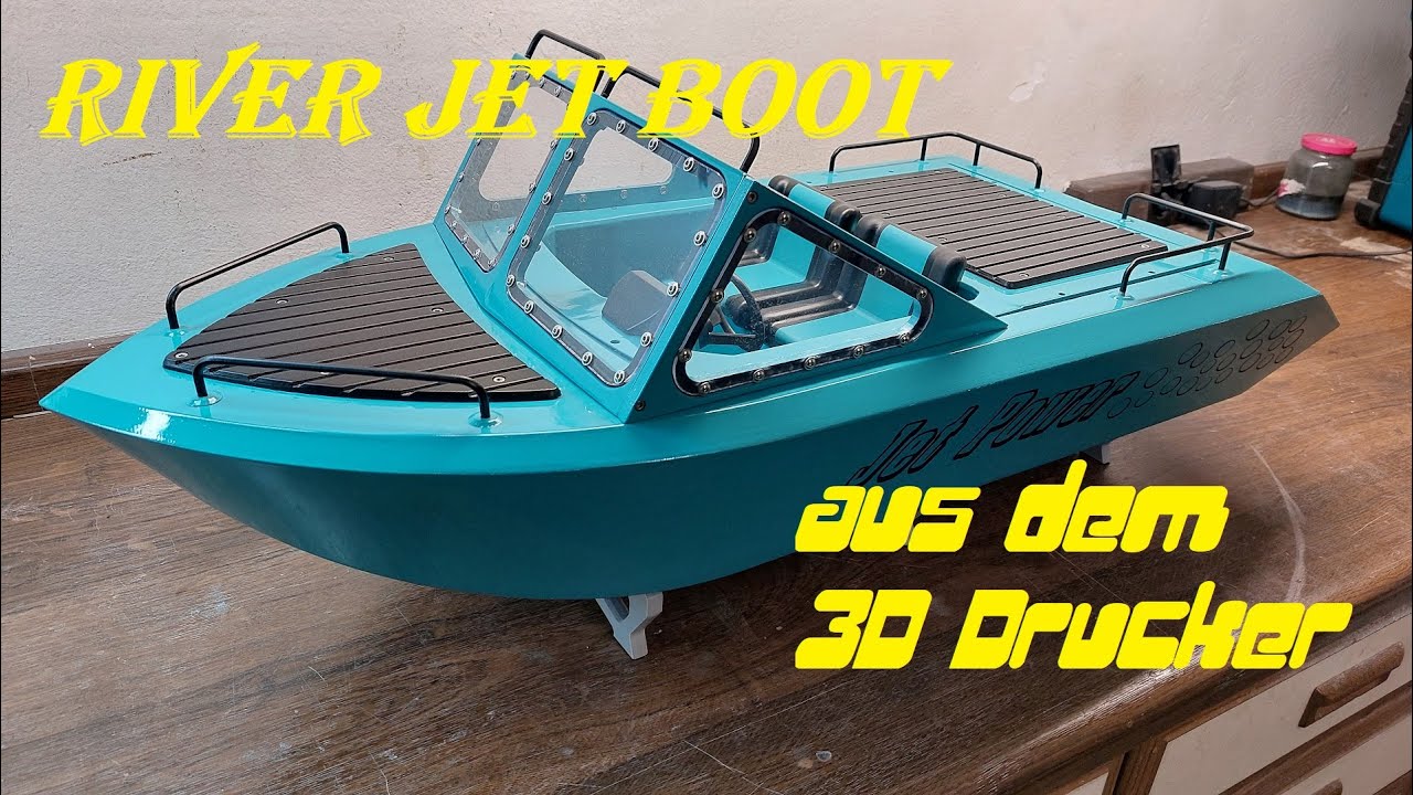 Rc River Jet Boot Maßstab 1/6 aus dem 3D Drucker