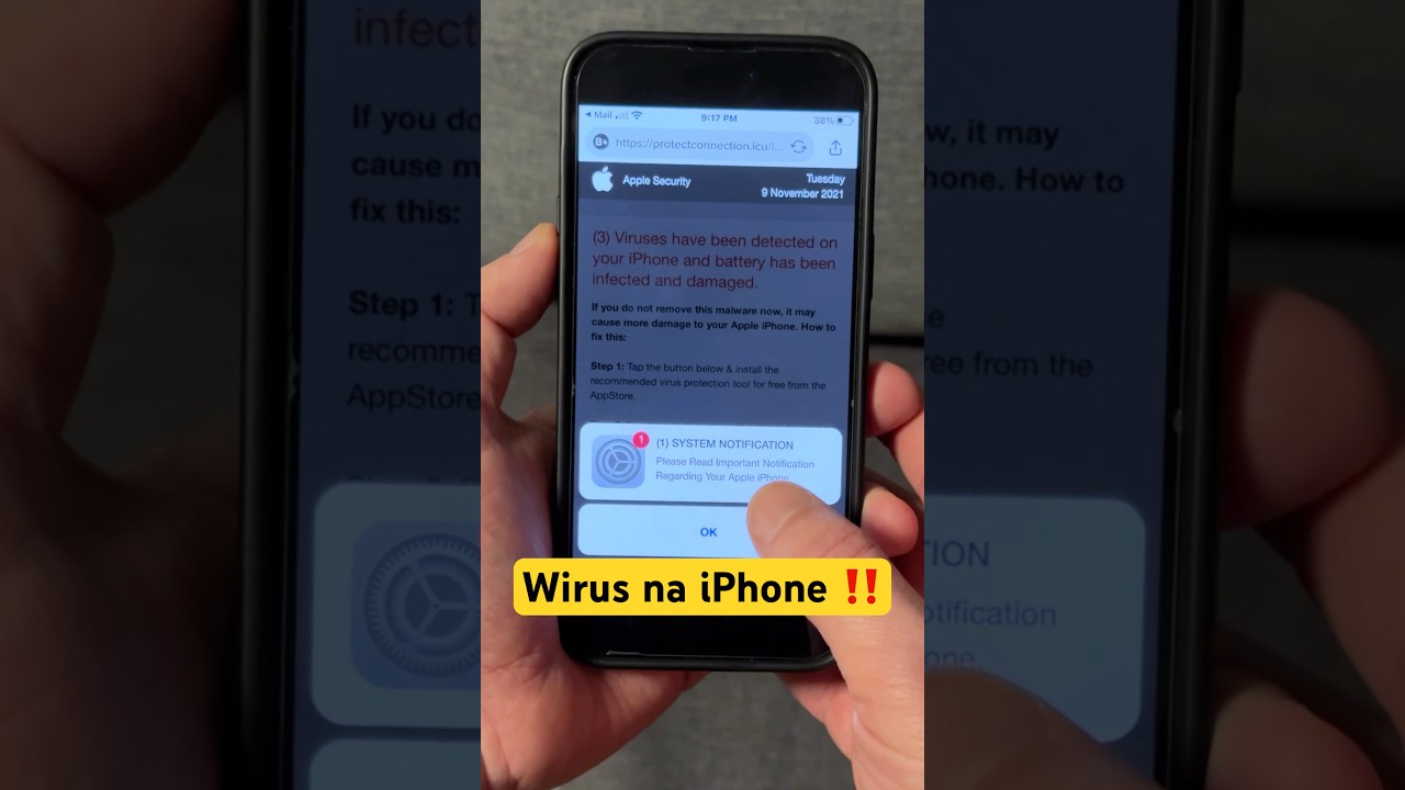 Nowy wirus na iPhone! Uważajcie ‼️ #tech #poradnik #ios #iphone #bezpieczeństwo #ciekawostki