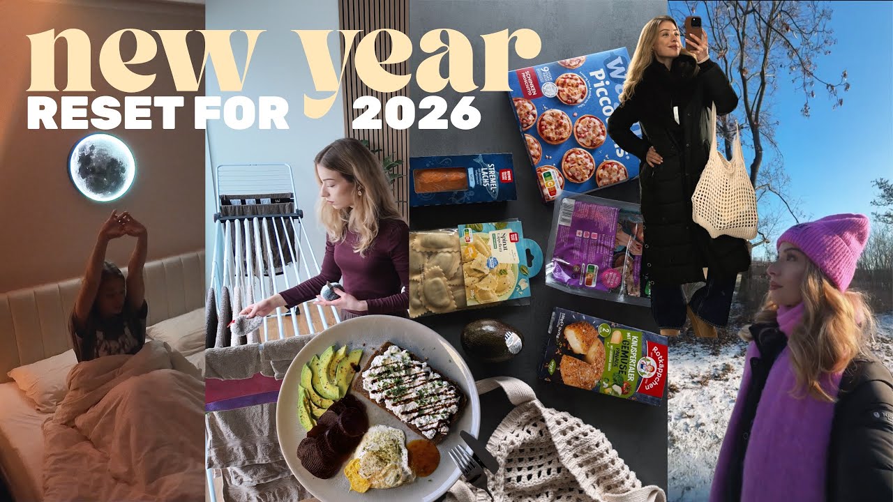 New Year Reset Vlog ✨🧘🏼‍♀️🌱 Putzen, Wäsche & Routine finden | Erholung nach Krankheit