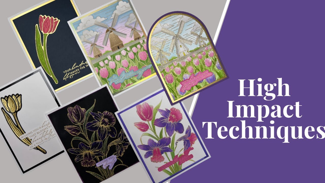 High Impact Techniques for Card Making | Spellbinders Yana’s Tulips collection