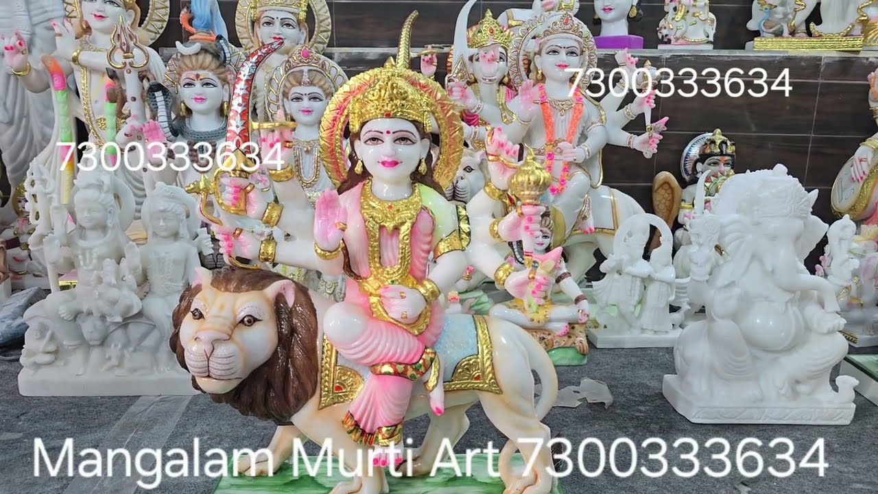 2 Feet Maa Durga Marble Murti Price 📲 7300333634 #durgapuja #durga #durgamaa #durgamarblemurti