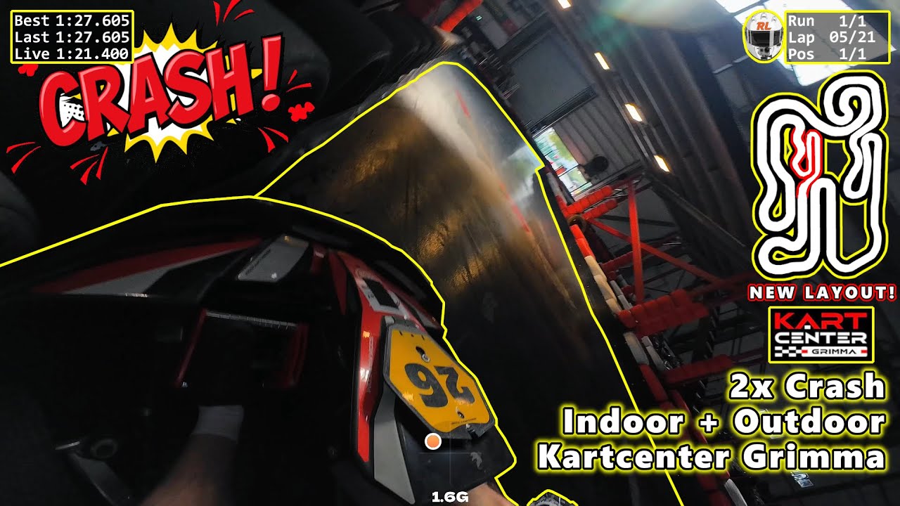 Kartcenter Grimma | 2x Crash | Unkonzentriert in Grimma
