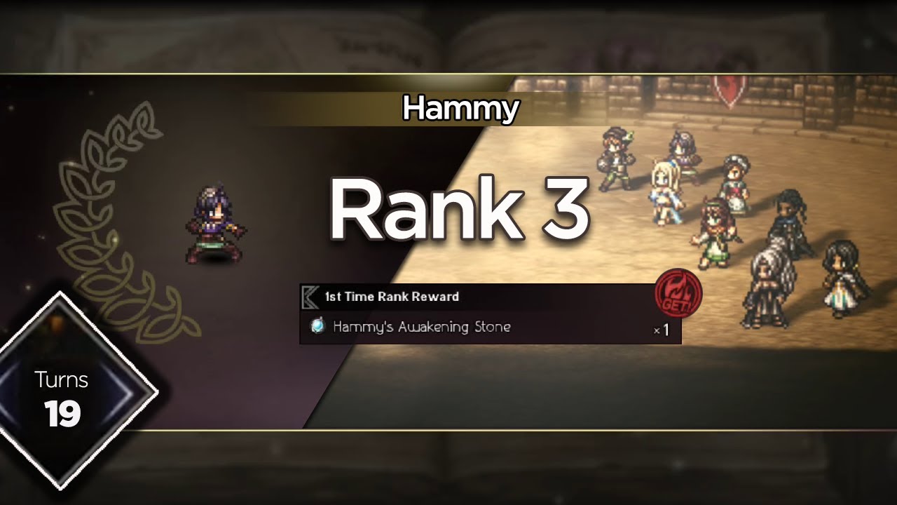 ★ GET HAMMY'S A4 ACCESSORY! | HAMMY RANK 3 | Octopath Traveler Champions of the Continent