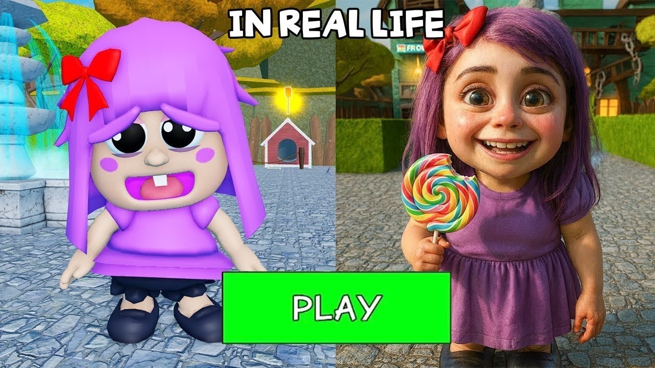 ESCAPA A LA BEBÉ POLLY EN LA VIDA REAL! OBBY Juego completo en Roblox
