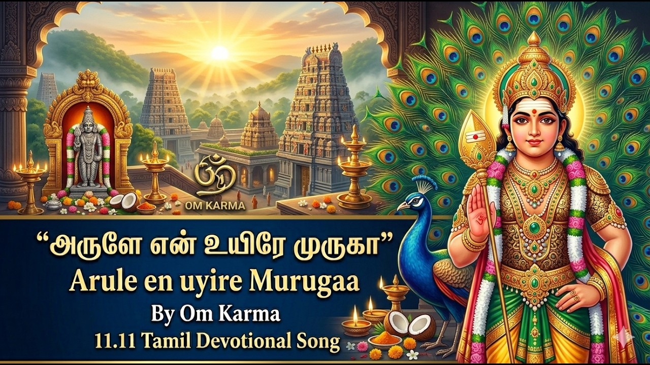 “அருளே என் உயிரே முருகா” Arule en uyire Murugaa, by Om Karma 11.11.Tamil devotional song