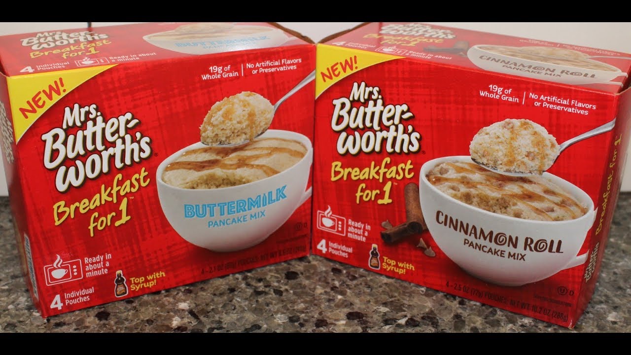 Mrs. Butterworth’s Breakfast for 1 Pancake Mix: Buttermilk & Cinnamon Roll Review