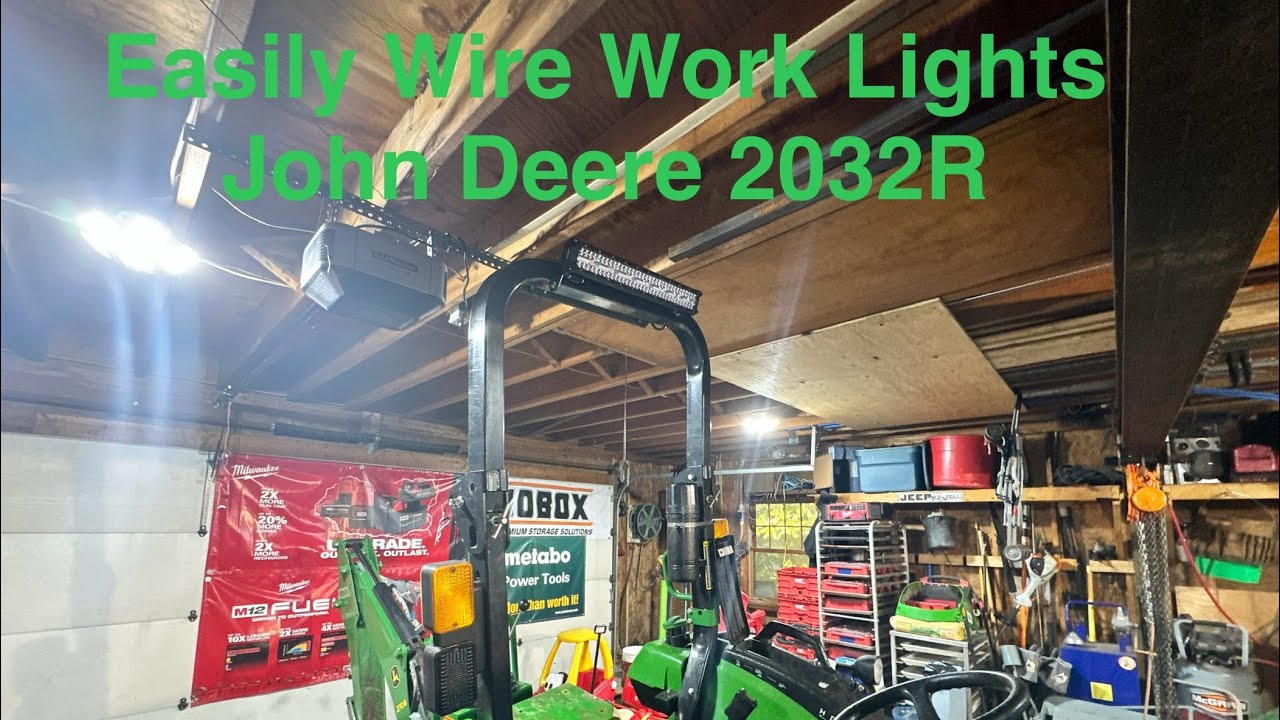 Easily Wire Work Lights to ROPs John Deere 2032r/2038r