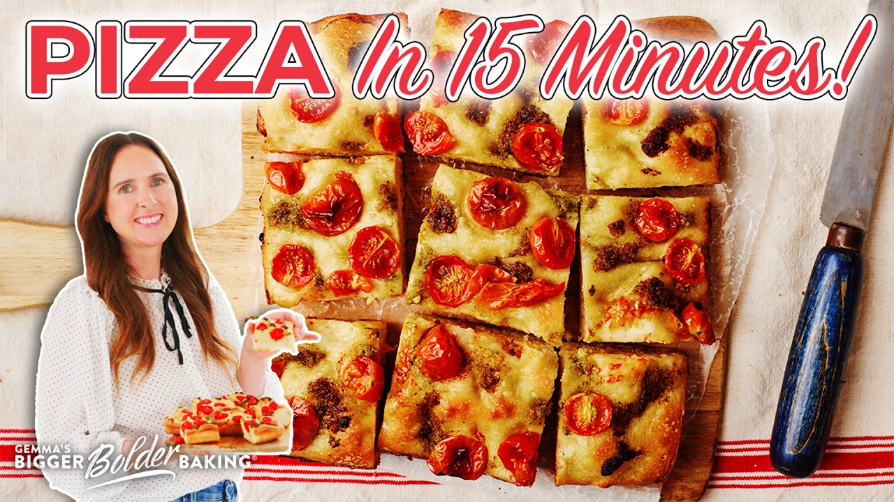Easy Pizza Dough Focaccia – No Knead, No Mixer! 🍕🍞