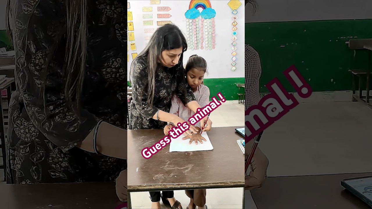 Enjoy This Hand Animal 🐬🖌️ Painting// Easy Animal Drawing Art// Palm Art #shortsart