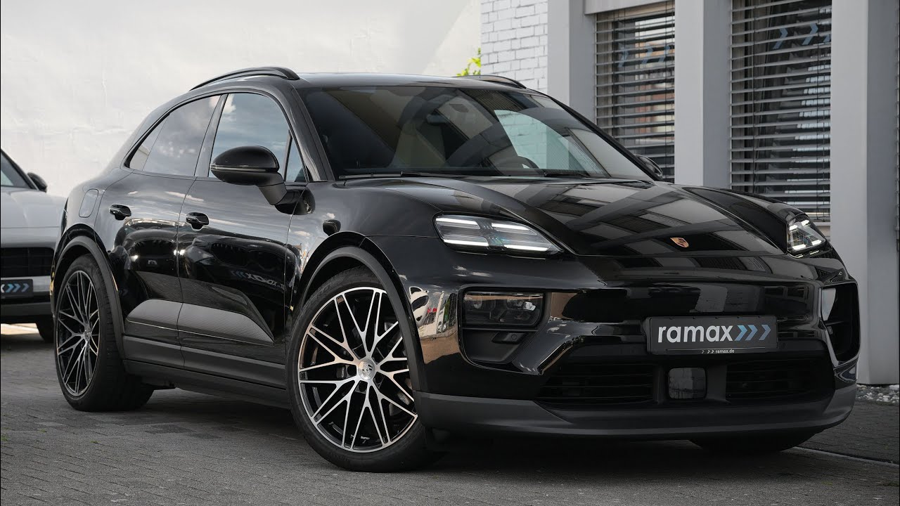 Porsche Macan 4 Electric 2025 in Schwarz (4K UNCUT)