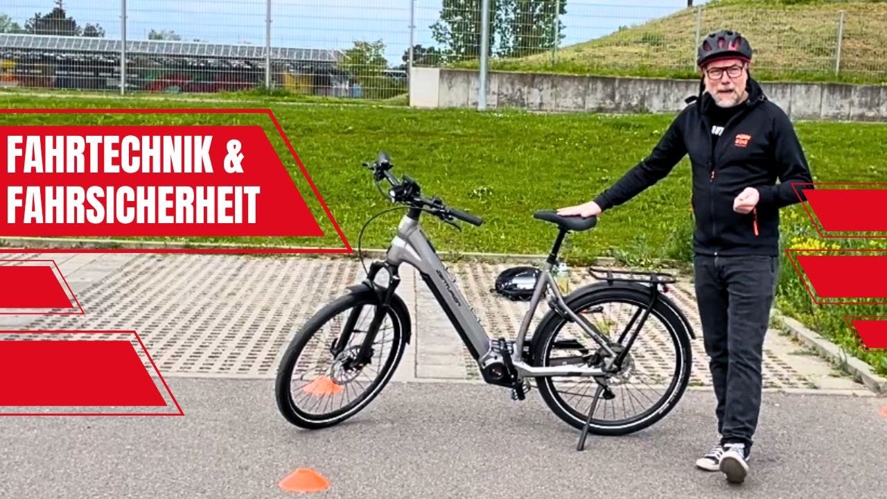 Fahrsicherheitstraining E-Bike - Sattelhöhe einstellen - richtig bremsen | Fahrtechnik Fahrrad