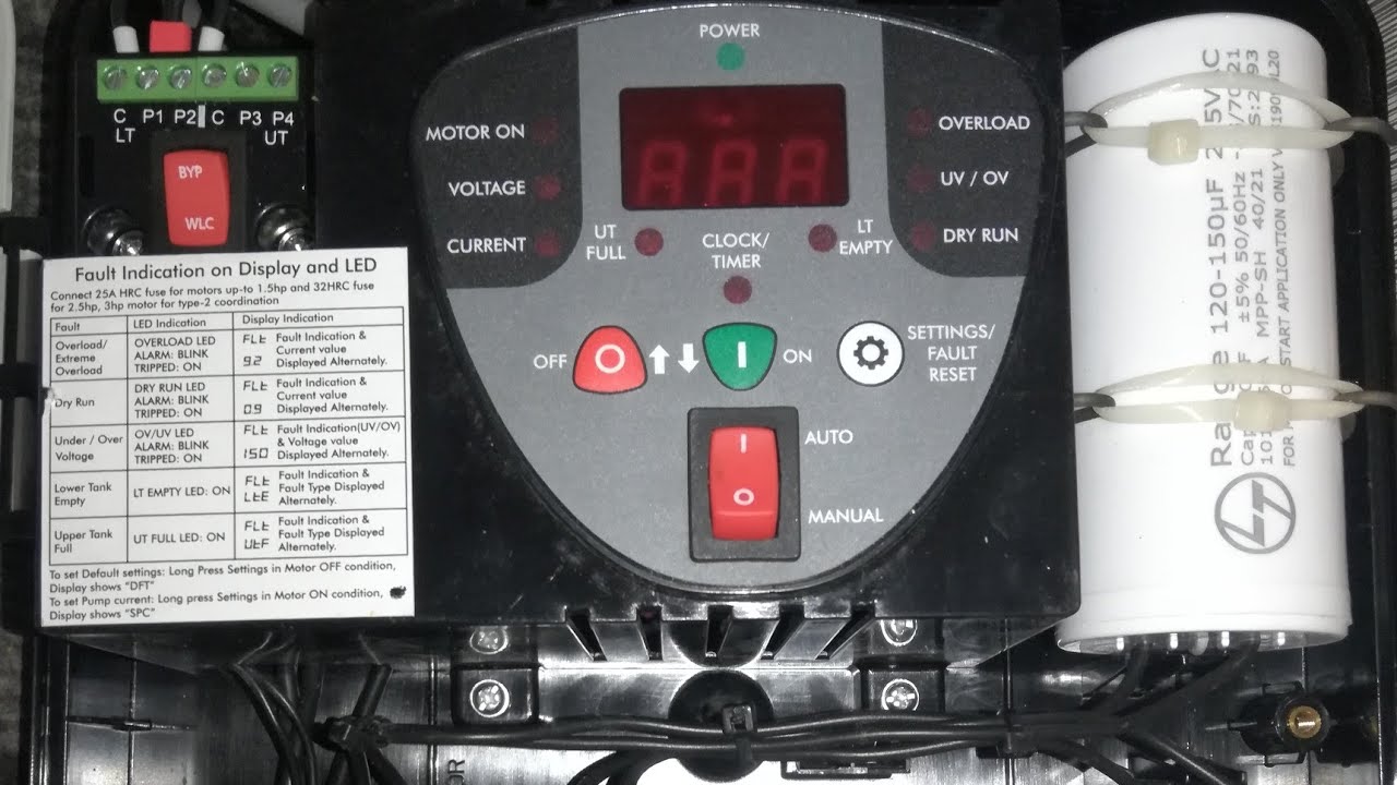 ▶️How to install LT Mr-GiA Digital single phase controller समर सेबल मोटर आटो स्टार्ट स्टार्टर 