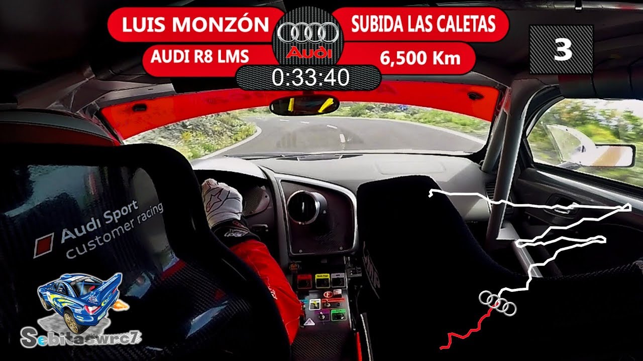 On-Board Luis Monzón Audi R8 LMS  Subida Las Caletas 2018