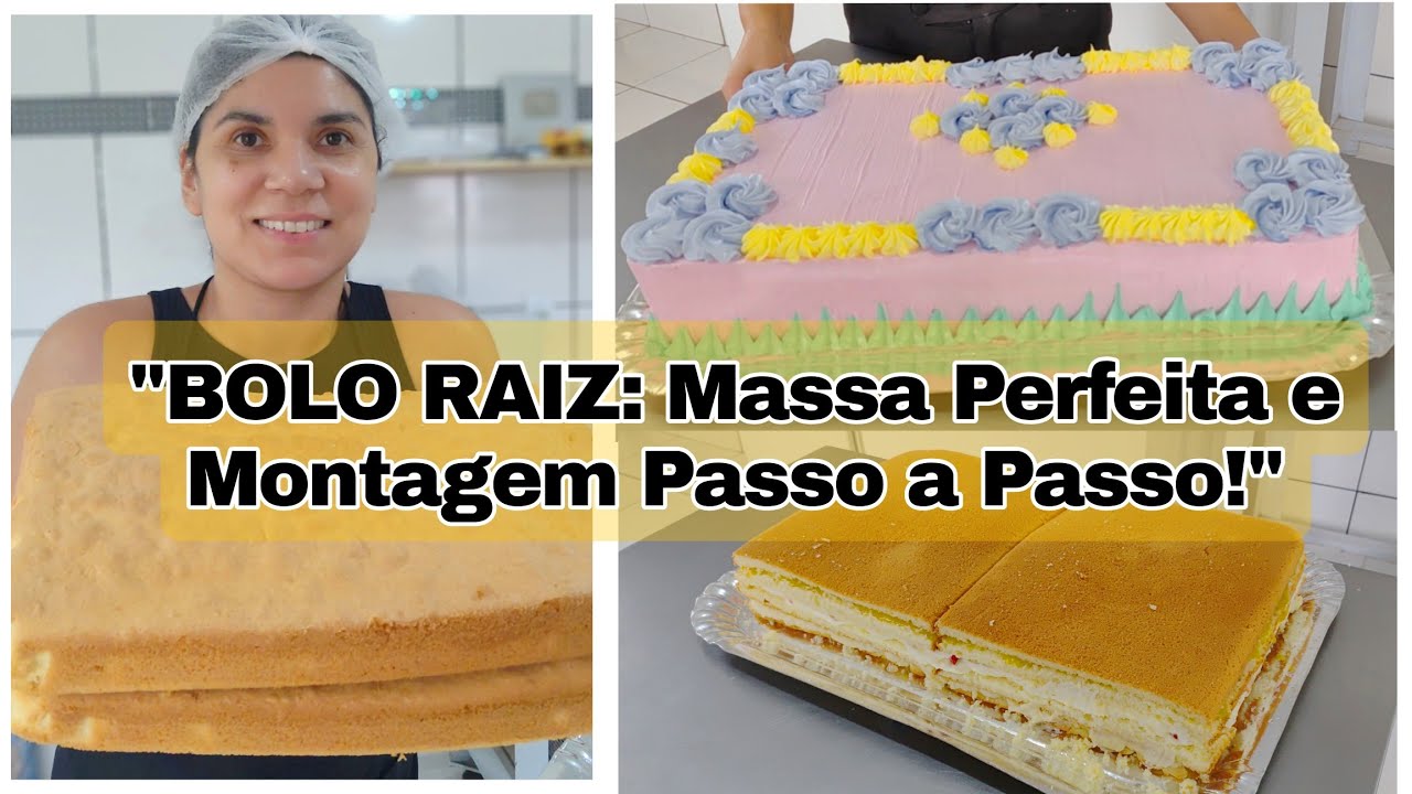 BOLO RAIZ! MASSA E MONTAGEM APRENDA A FAZER.
