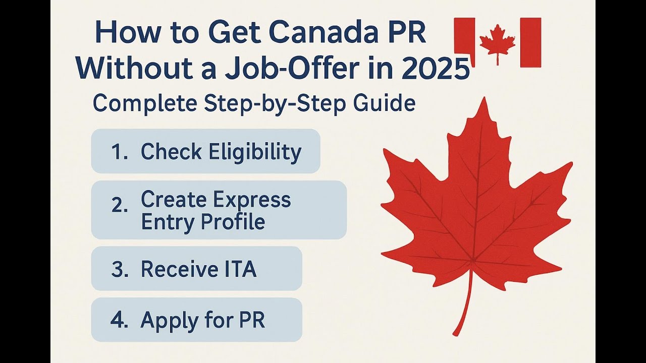 How to Get Canada PR Without a Job Offer in 2025 | Complete Step-by-Step Guide