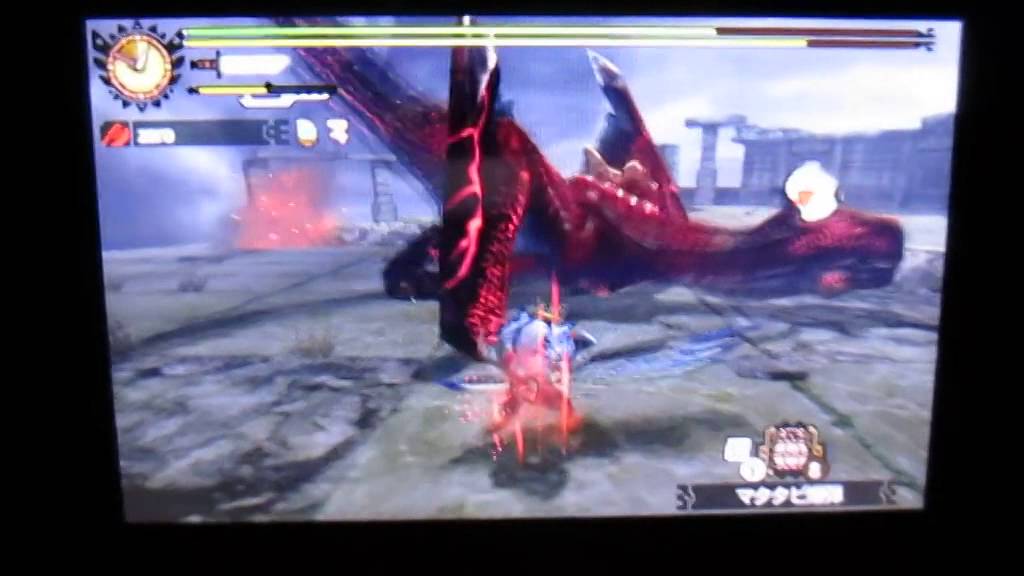 ＭＨ４　ティガレックス希少種　ソロ　生産スラッシュアックス　１６分９秒討伐