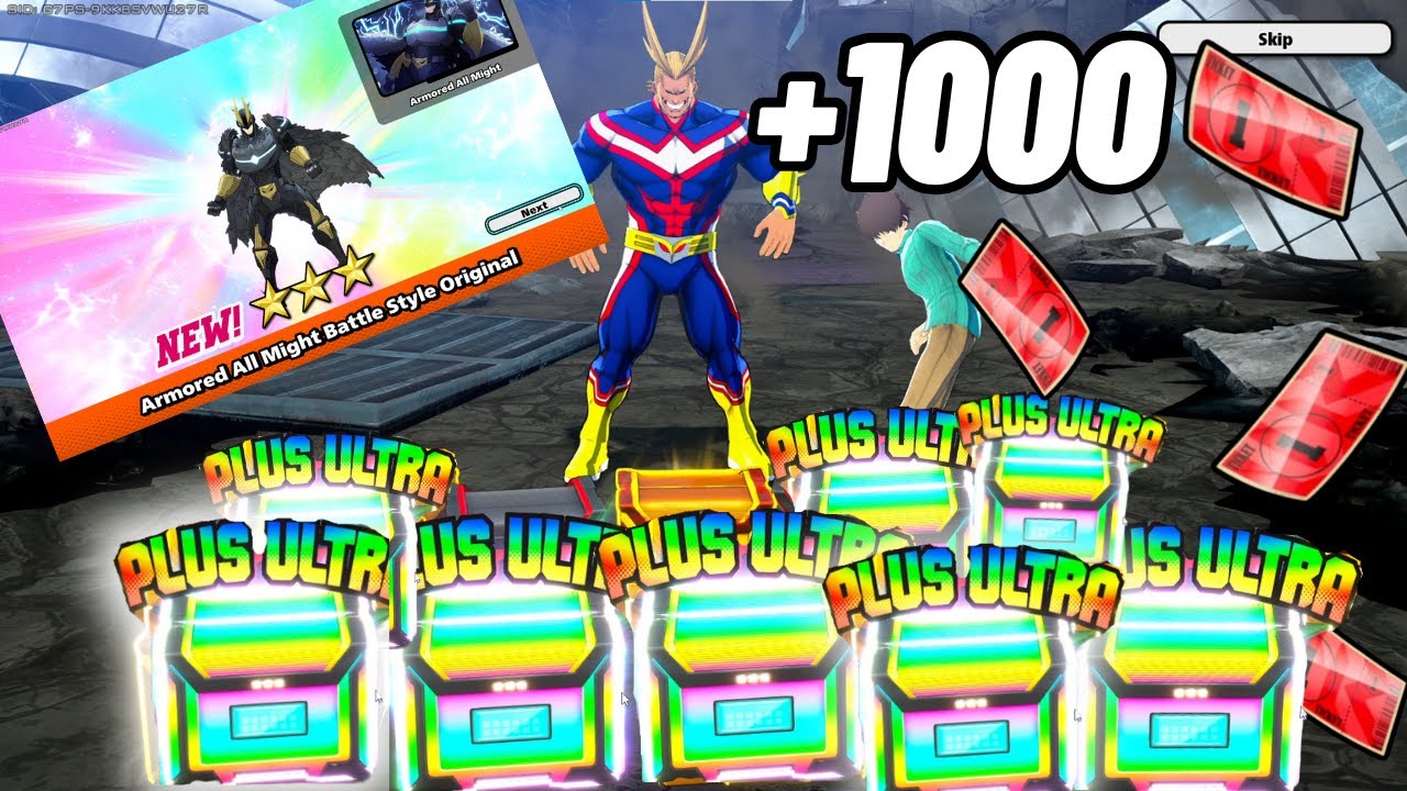 *I AM HERE* ARMORED ALL MIGHT SUMMONS in My Hero Ultra Rumble