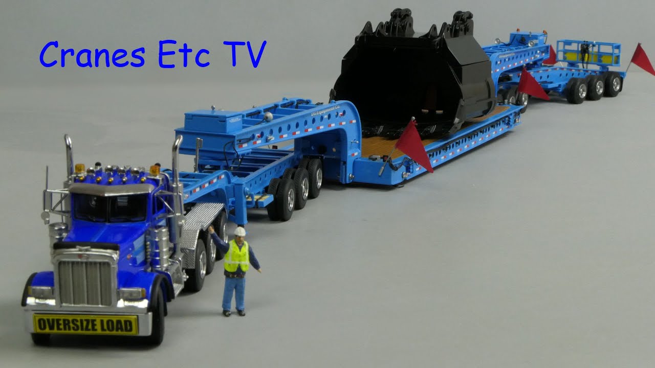 Sword Peterbilt 379 + Nelson 3x3x3 Trailer 'DG Equipment' by Cranes Etc TV