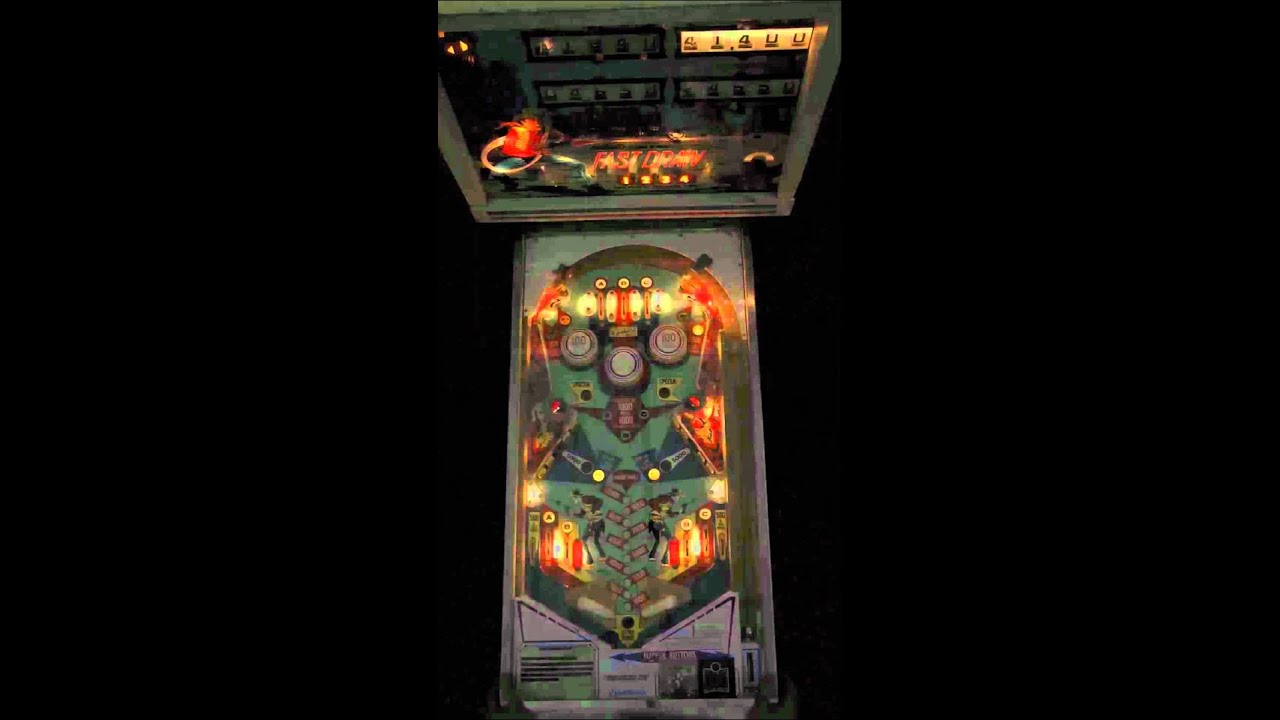FAST DRAW pinball table (Gottlieb 1975) - Pinburgh 2012 B Division Final (Game 2)