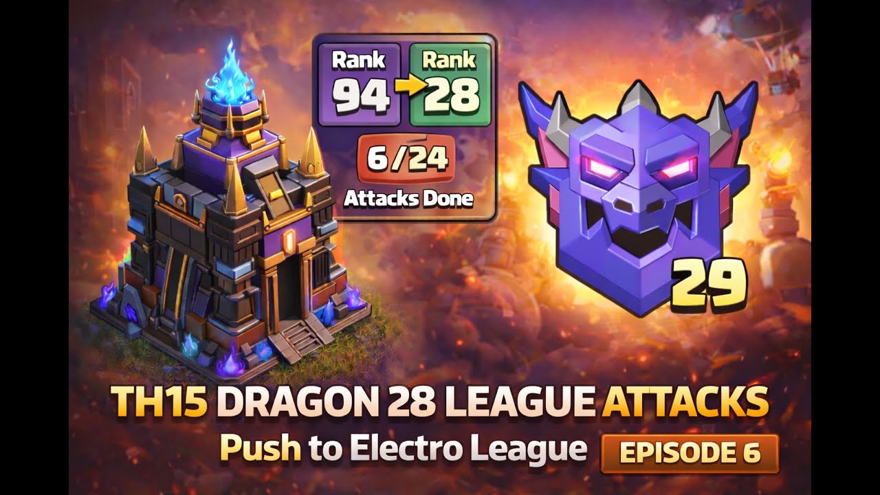TH15 Push to Electro League 🔥 | Dragon 29 League | Episode 6