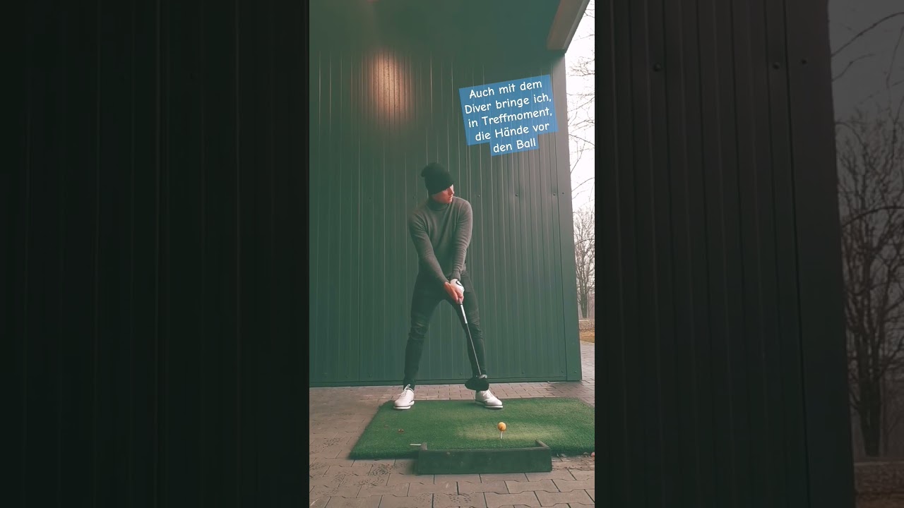 Auch mit dem Diver bringe ich, im Treffmoment, die H&auml;nde vor den Ball #golf #golfer #golfswing