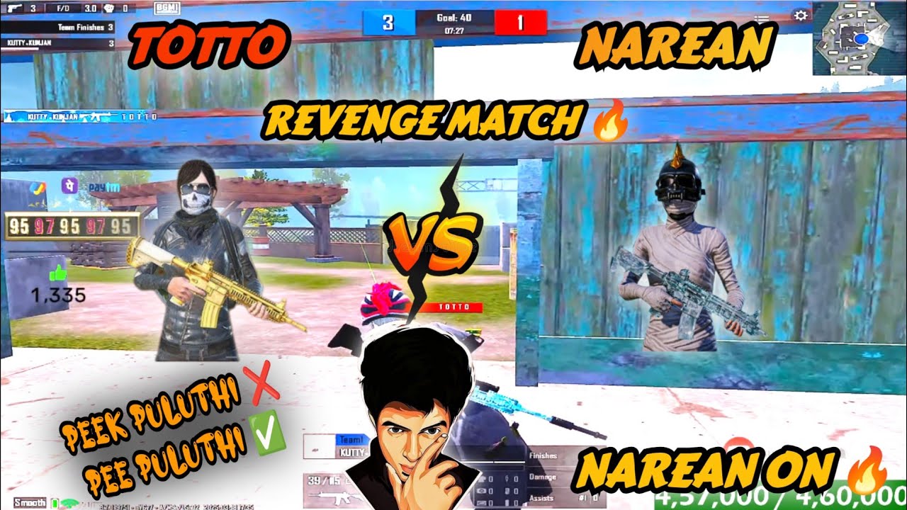 Totto vs Narean tdm match 🔥 Revenge match #madan #madanop #bgmilive