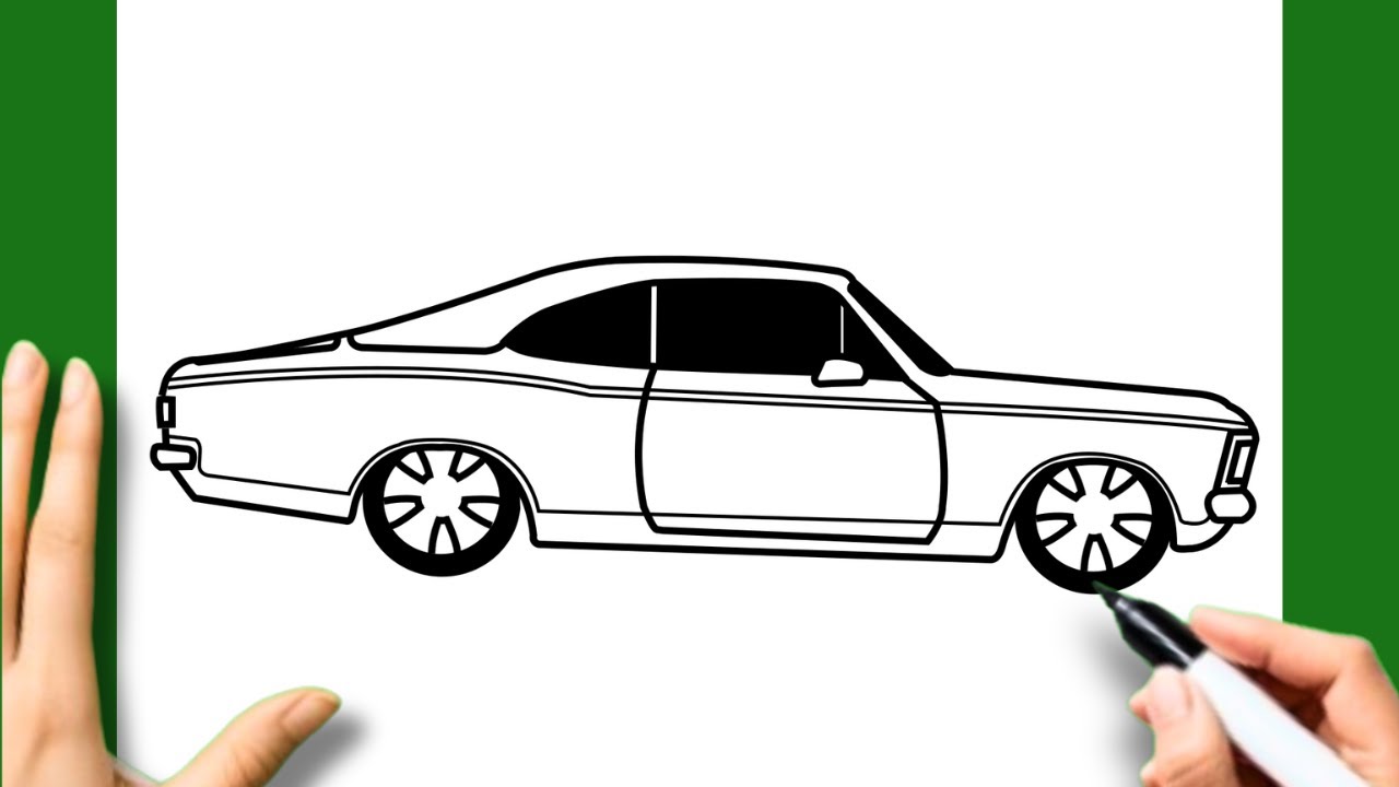 COMO DESENHAR UM CARRO REBAIXADO | CHEVROLET OPALA | PASSO A PASSO