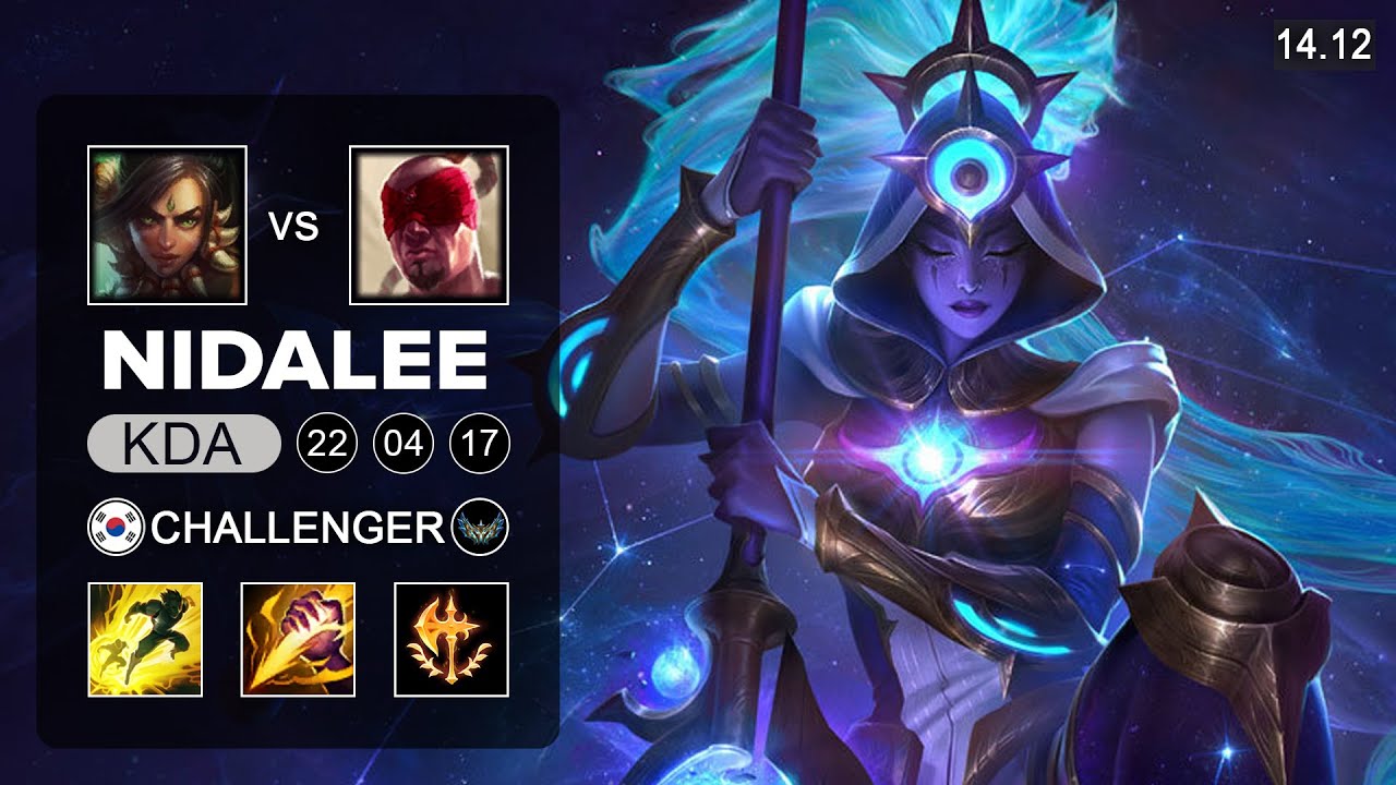 Nidalee vs Lee Sin Jungle - KR Challenger - Patch 14.12 Season 14