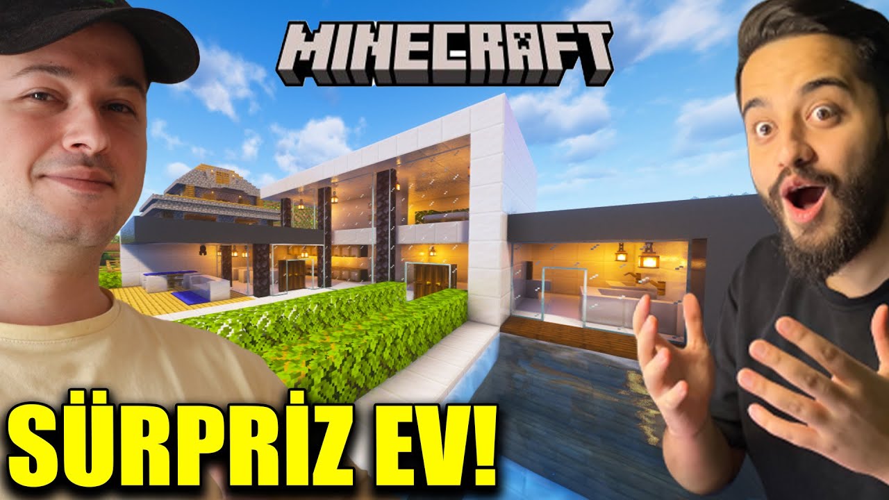 VURAL ÜZÜL'E GİZLİCE MODERN VİLLA YAPTIM! HEDİYE ETTİM! Minecraft #3