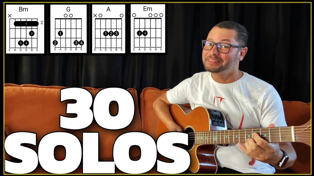 30 Solos Cifrados Sertanejo, Internacionais anos 80, Pop Etc... no Violão