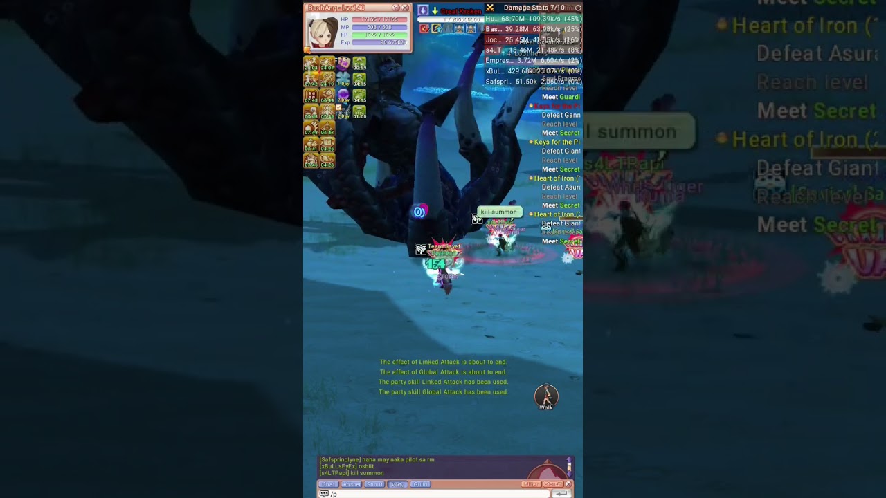 Flyff Universe - Dungeon Great Kraken Boss with Drops #flyffuniverse #mmorpg #dungeonnightmare
