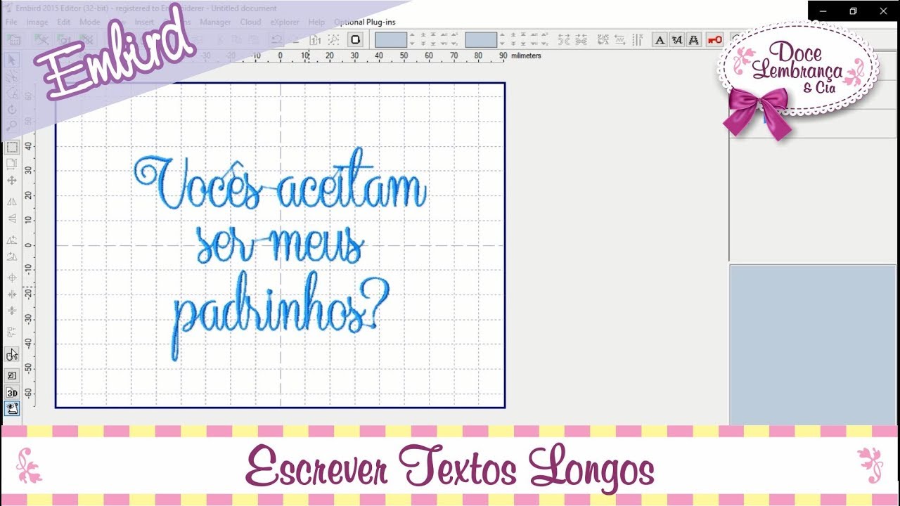 Escrevendo Textos Longos no Embird