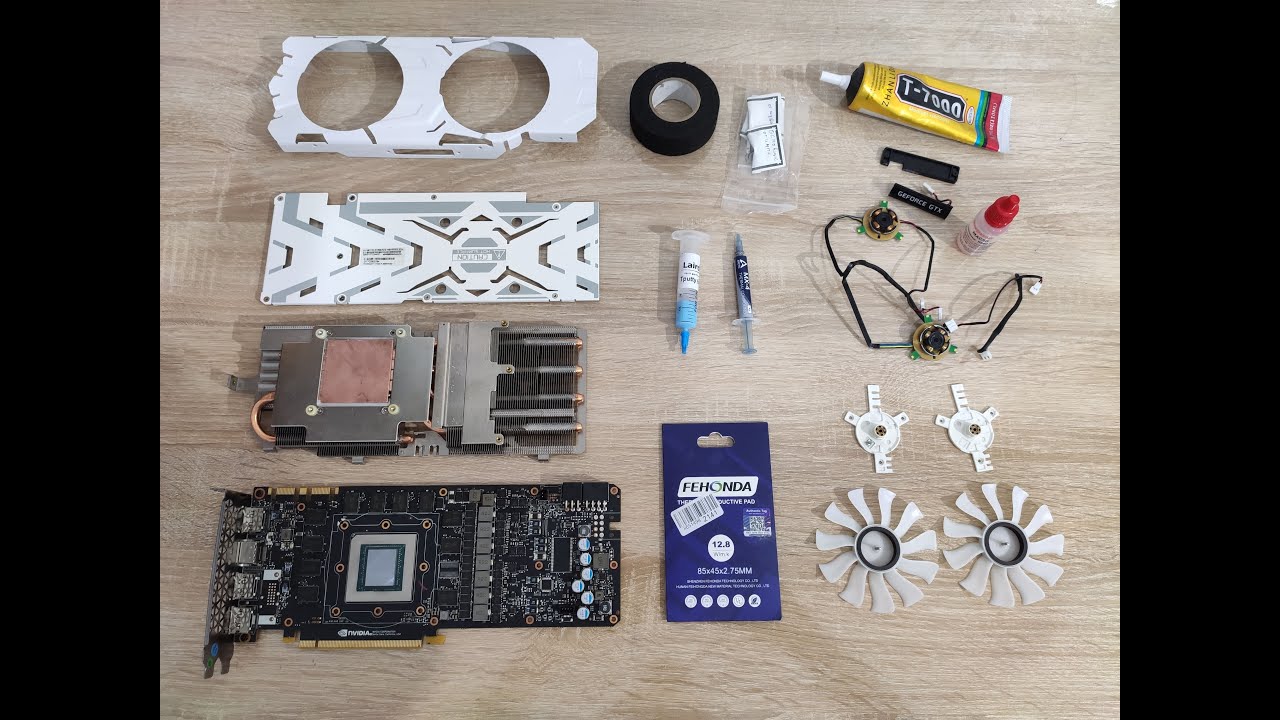 Обслуживание белой видеокарты Galax GTX 1080 ti exoc 11gb с полной разборкой. laird tputty 607