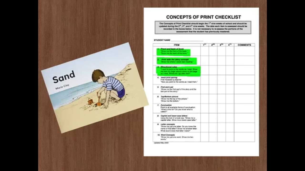 Concepts of Print Assessment