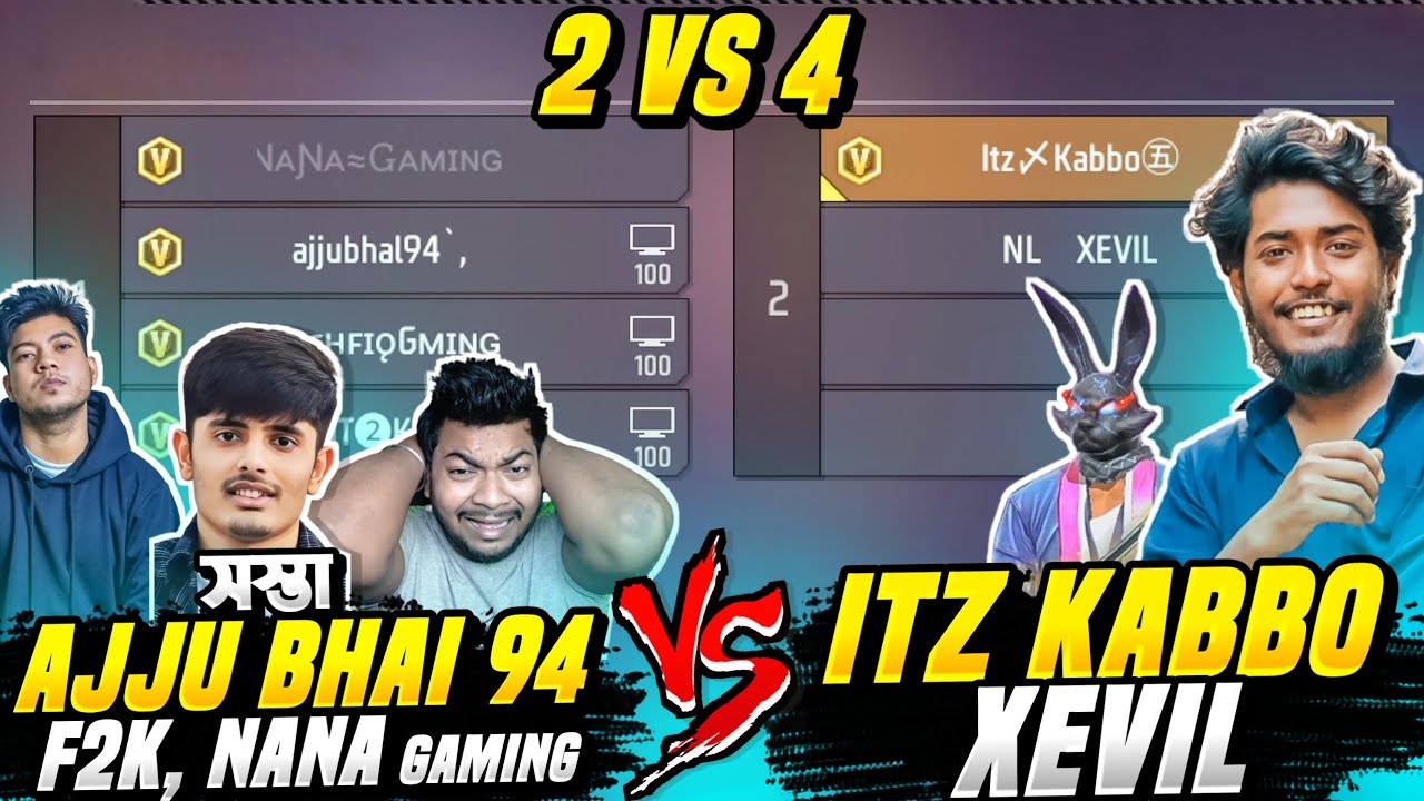 হঠাৎ Fight 2 Kill সহ ৪ টা V ব্যাজ প্লেয়ার কে 2 VS 4 চ্যালেঞ্জ দিলাম 😨 Xevil কি পারবে Quadra মারতে ?