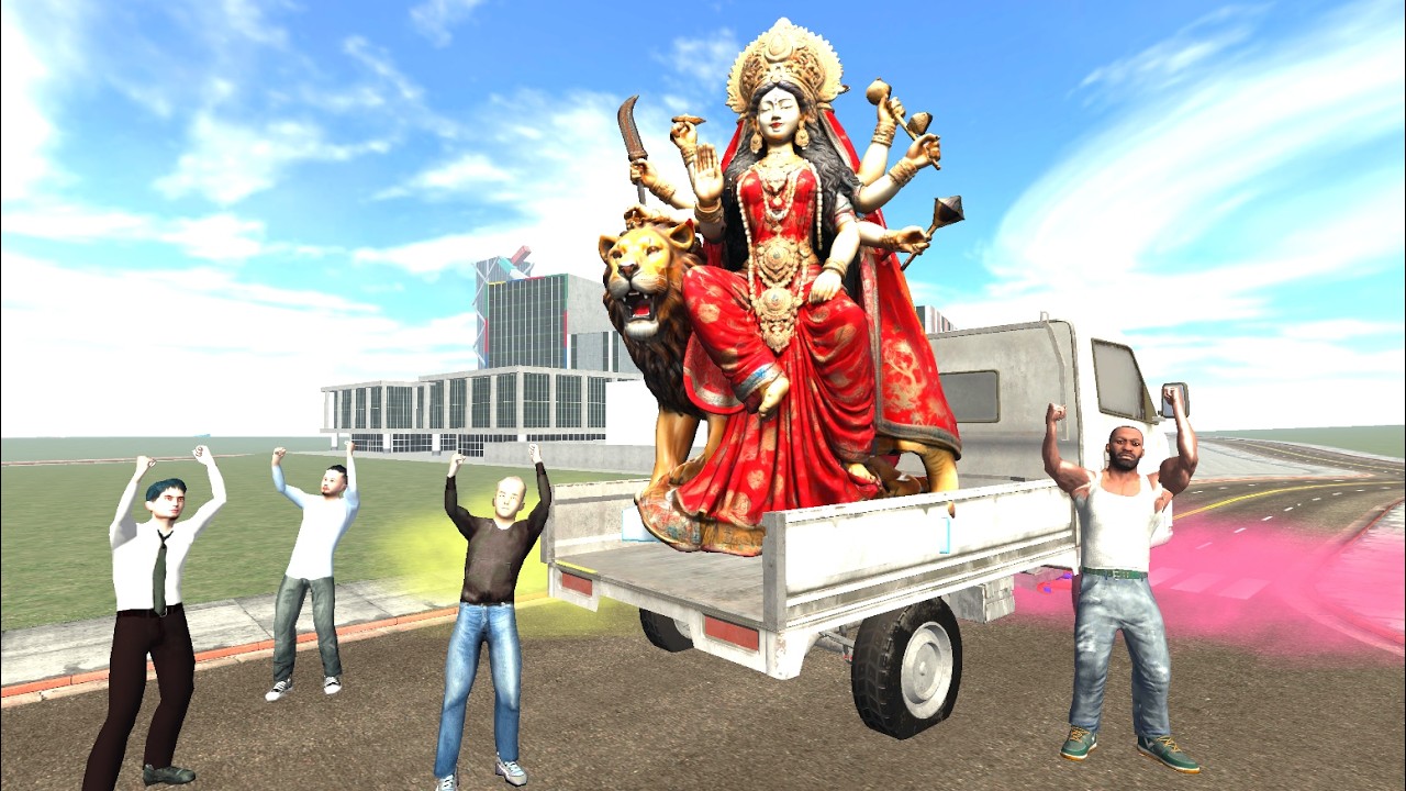 Franklin Celebrate Navratri Durga Puja in Indian Bike Driving 3D | GTA 5
