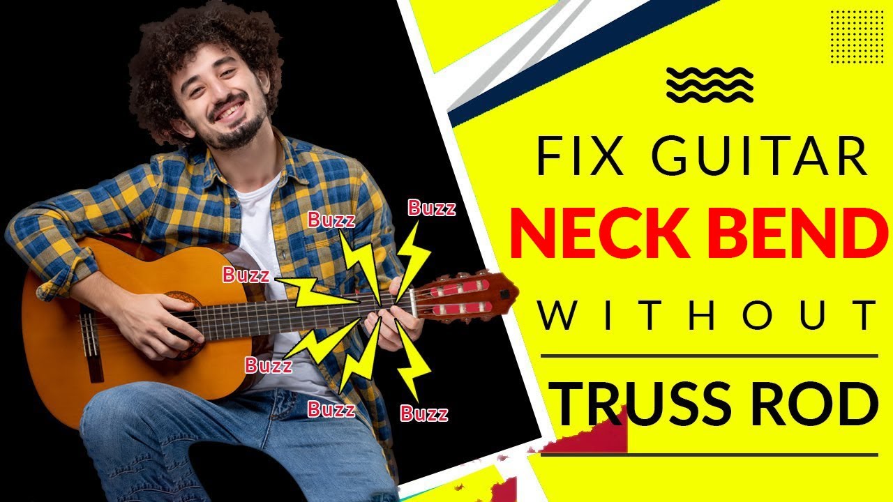 Guitar neck bend repair without truss rod | Fix Guitar Buzz without Truss rod, Strings vibrating fix
