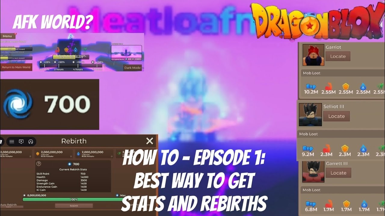Dragon Blox | How to - Episode 1: Best way to get stats and rebirths