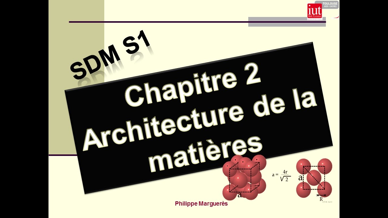 Cours 2 de la Science des Matériaux pour le GMP/ Chapitre 2: Architecture atomique