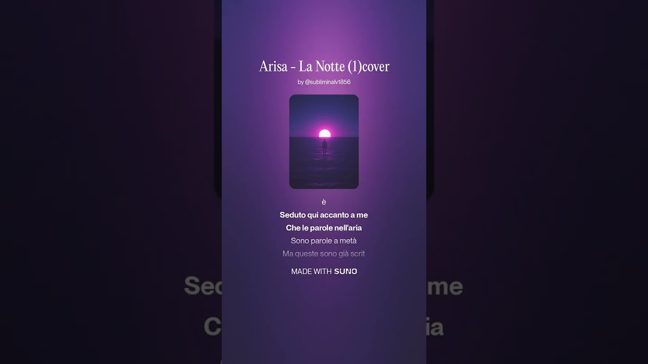Arisa   La Notte 1 cover