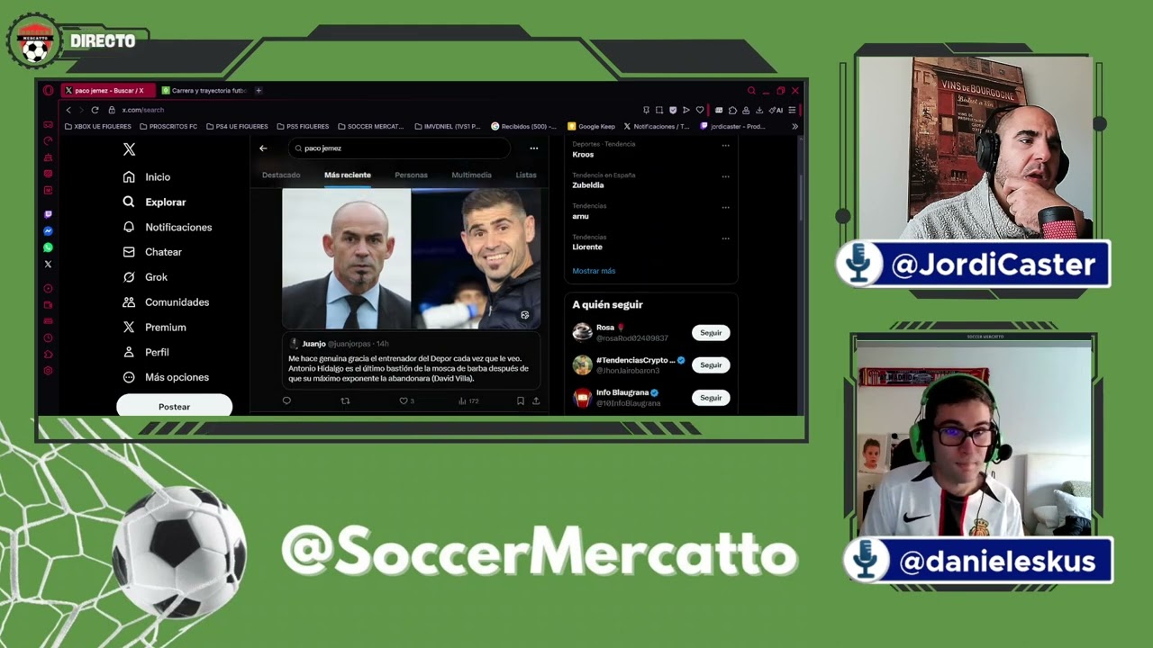 ⚽️🏟  #SoccerMercatto33: MERCADO DE INVIERNO EN DIRECTO con @JordiCaster i @danieleskus 🗣��