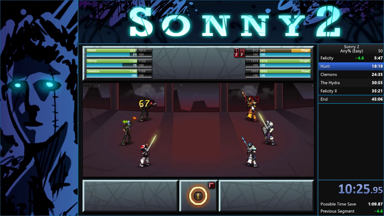Sonny 2 -Any% No Major Glitches speedrun in 41:47 [former world record]