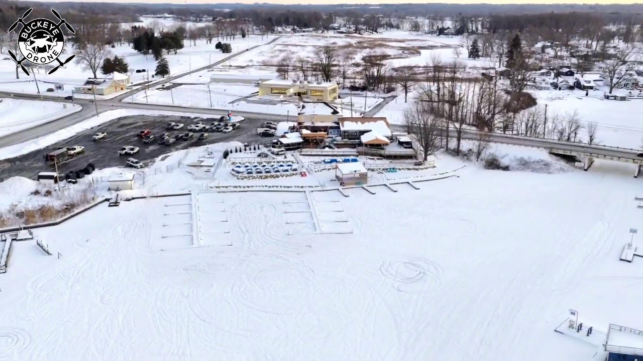 Portage Lakes Ice Drone flight 2-8-2026
