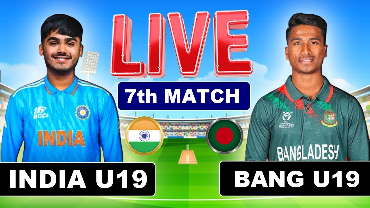 IND U19 vs BAN U19, 7th Match | ICC Under 19 World Cup 2026 - Live Cricket Match Score Commentary