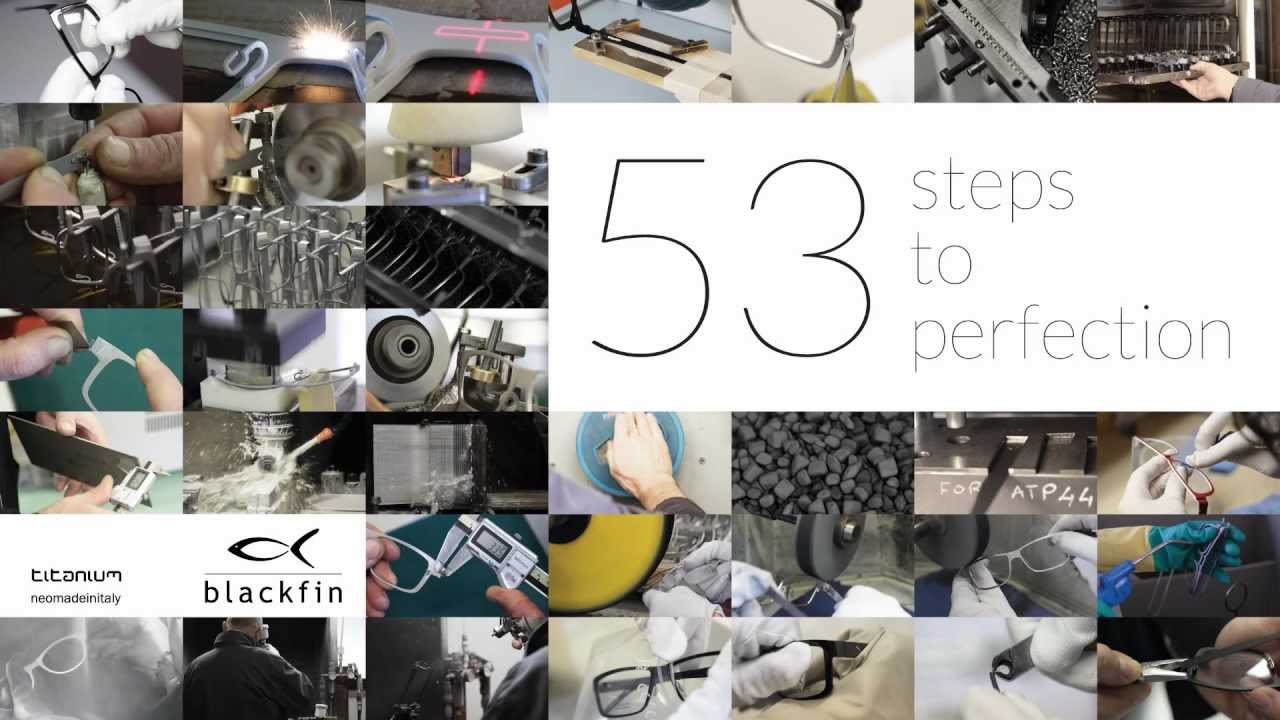 BLACKFIN / 53 STEPS TO PERFECTION - How Blackfin titanium eyeglasses are manufactured