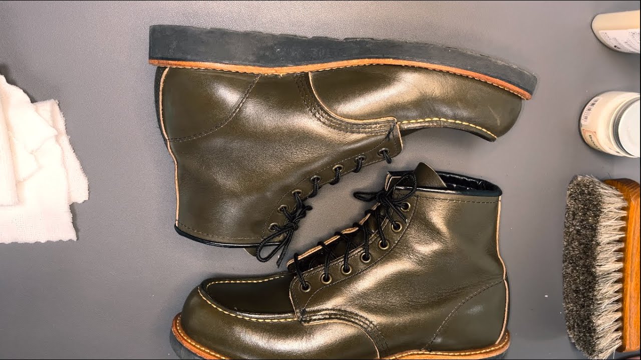 Shoe Care ASMR #01 | Red Wing 8828 | Clean • Cream • Buff • Brush Shine (No Talking)