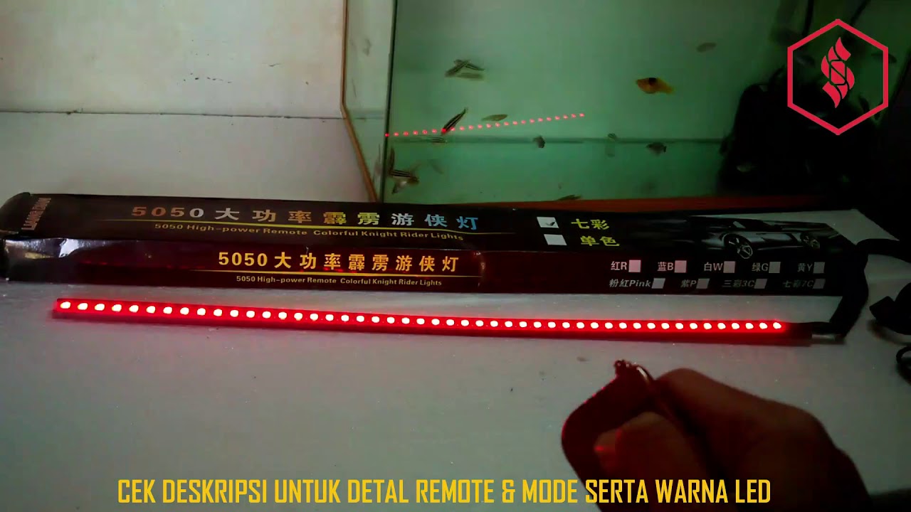 VARIASI MOBIL TUK BIS LED KNIGHT RIDER RUNNING BANYAK WARNA DAN MODE