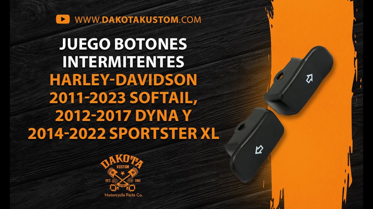 Juego Botones Intermitentes Harley-Davidson Softail 2011-2024, Dyna 2012-2017 y Sportster 2014-2022
